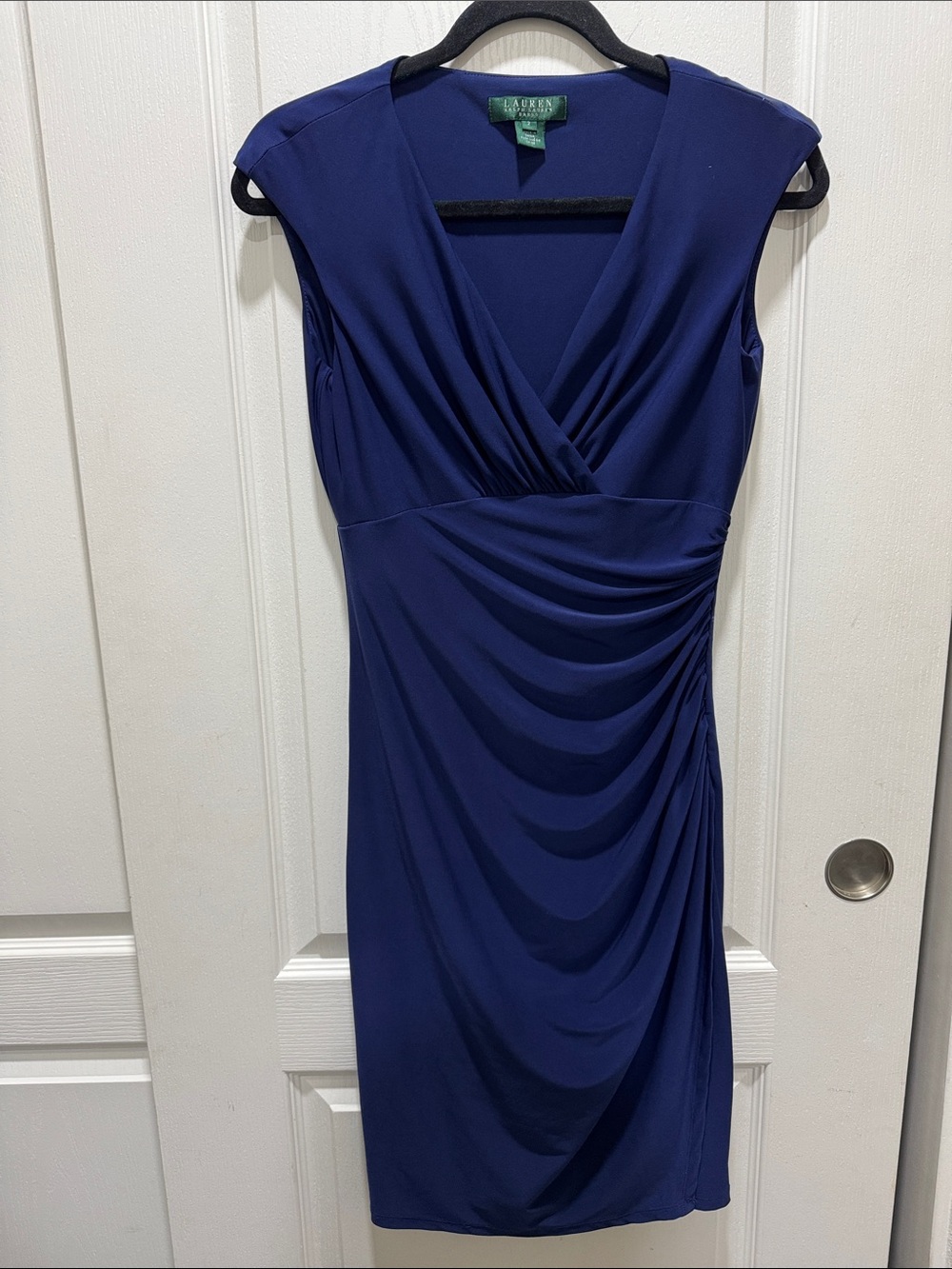 Lauren Ralph Lauren Blue Ruched Sheath Dress Women’s Size 2 Cocktail